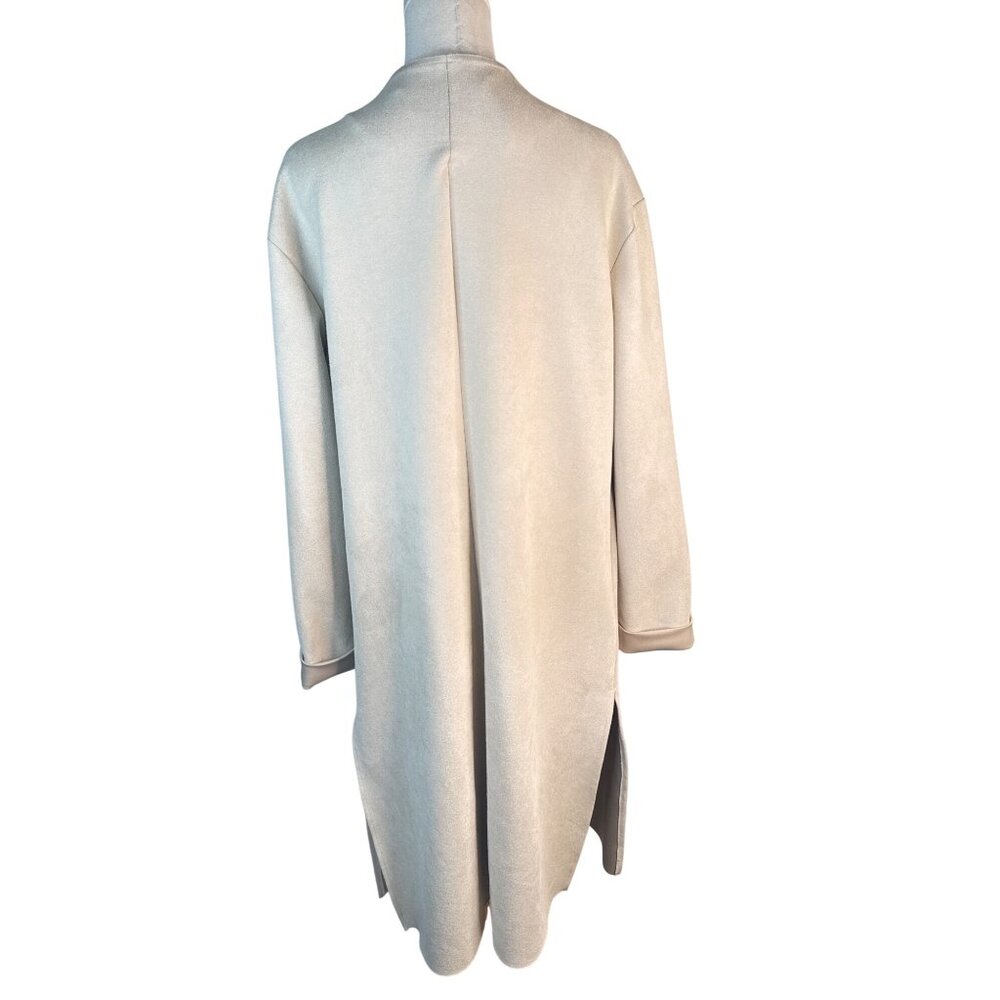 Zara Basic Medium Collection Open Front Beige Lon… - image 3